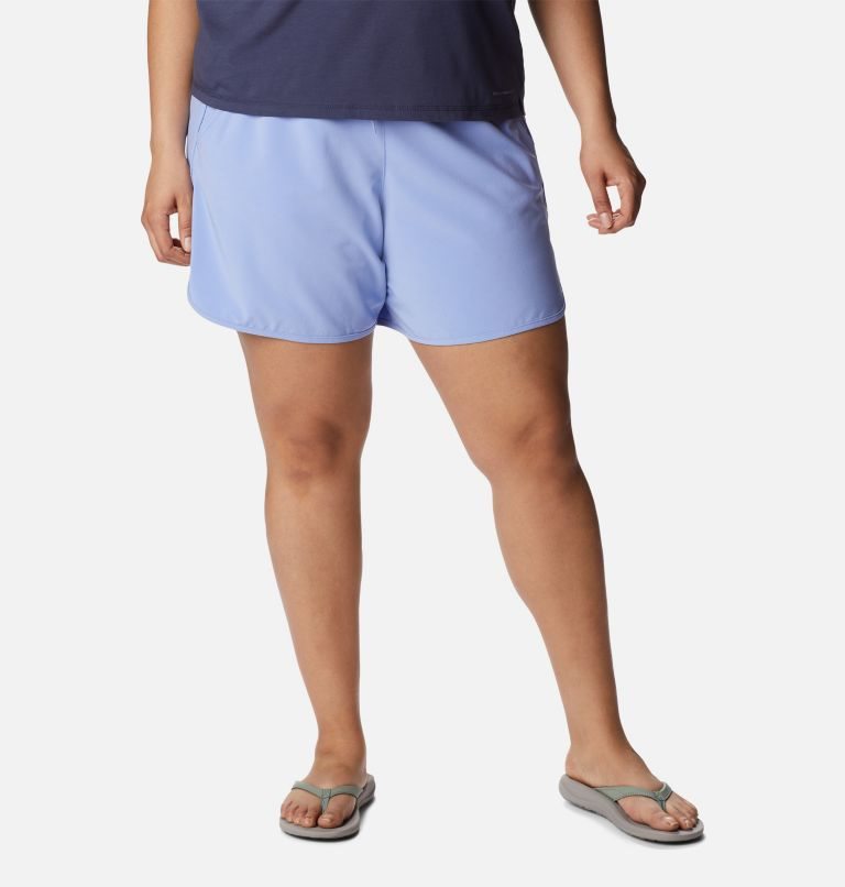 Women\'s Columbia Bogata Bay Stretch Shorts Light Blue | Plus Size CA-I045A